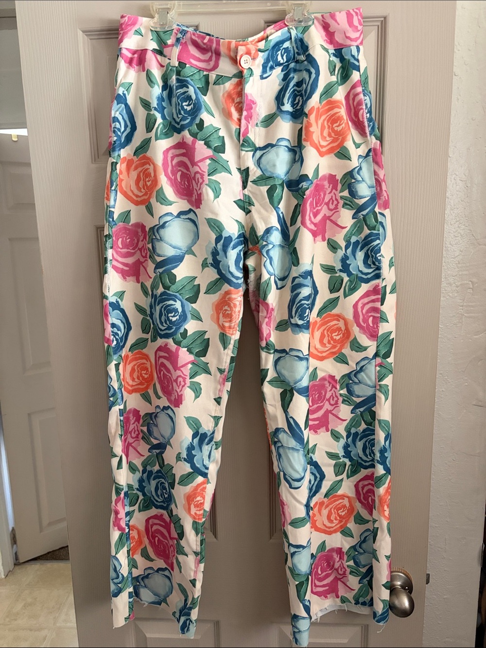 Cider Floral Print Straight-Leg Pants